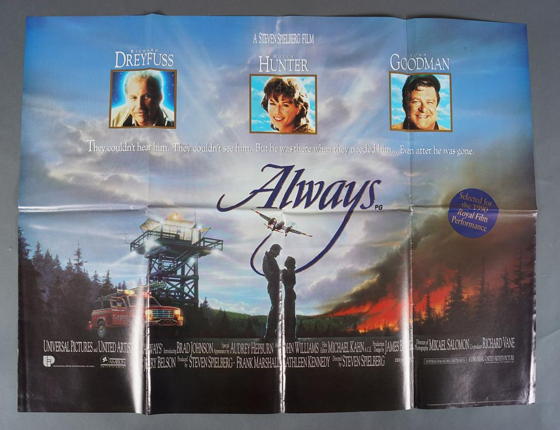 ALWAYS: Richard Dreyfuss, Holly Hunter, John Goodman, Audrey Hepburn, dir: Steven Spielberg. 76.2 x 101.6 cm.