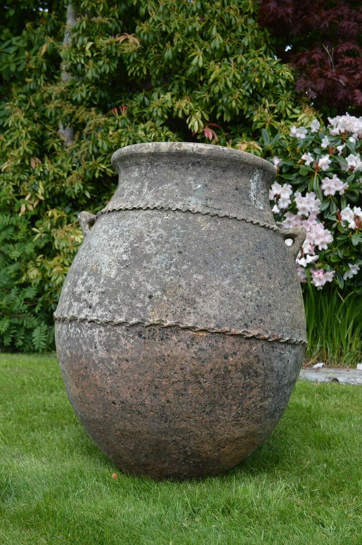 LARGE ITALIAN TERRACOTTA OLIVE JAR (1 of 3)