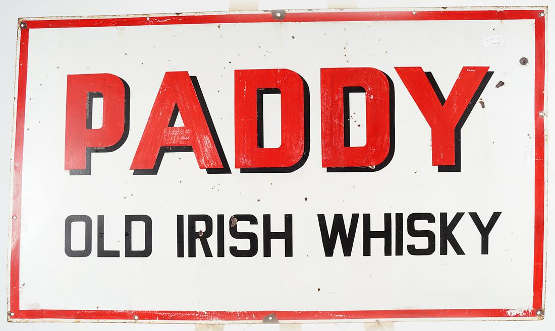 VINTAGE PADDY ENAMEL ADVERTISING SIGN (1 of 1)