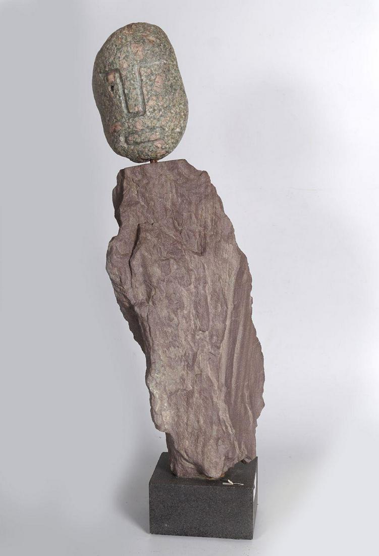 JERRY CAHIR: Cill Rialang Spirit. Sea stone. Provenance: Artist's Studio. 65 x 14 x 14 cm.