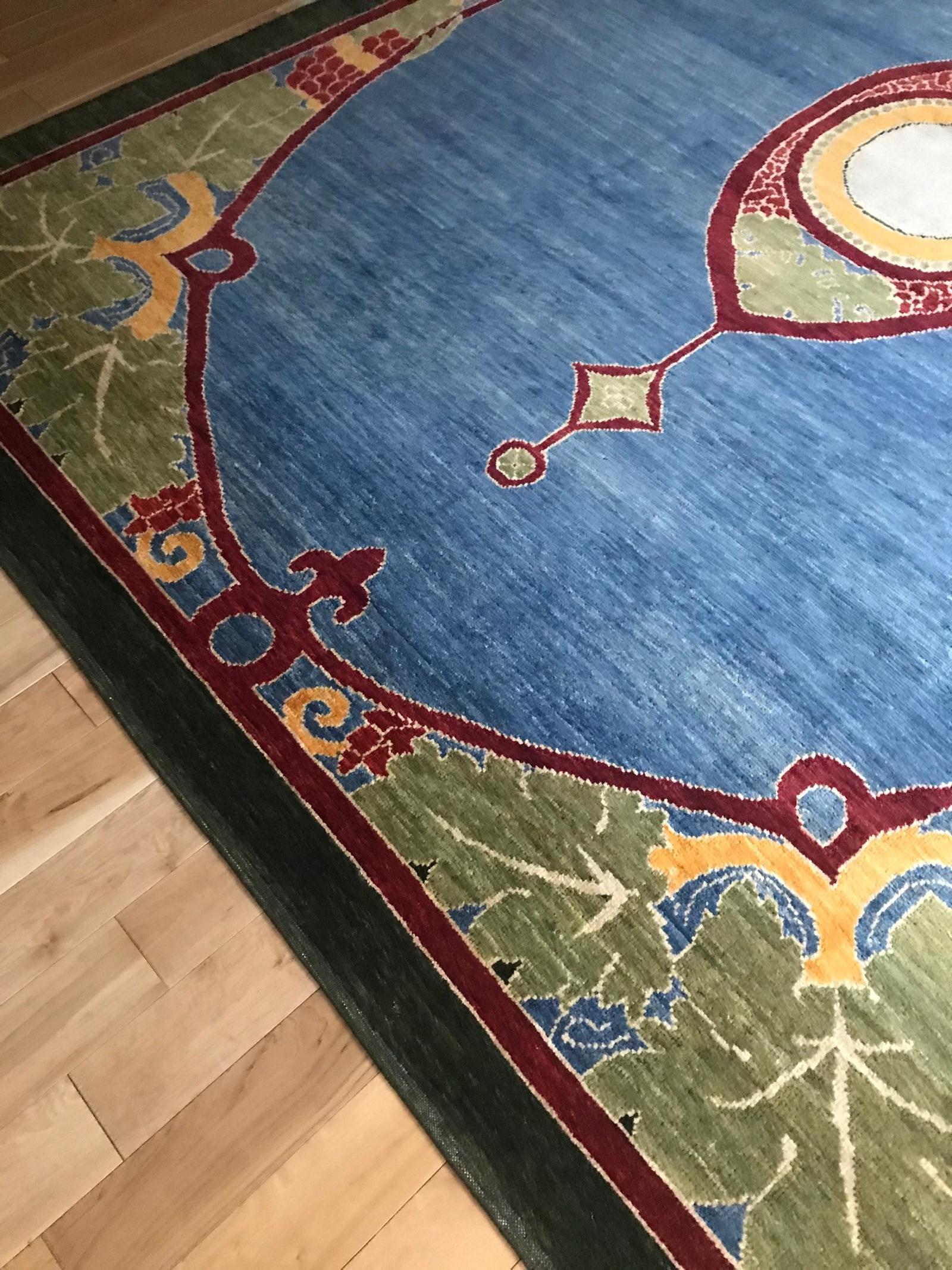 ARTS & CRAFTS DONEGAL CARPET: after a design by Gavin Morton & G. K. Robertson, 20th-century. 370 x 262 cm.