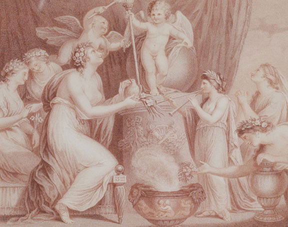 Francesco Bartolozzi: Francesco Bartolozzi,After Cipriani,Engraving,Circa 1800 18 cm. diameter