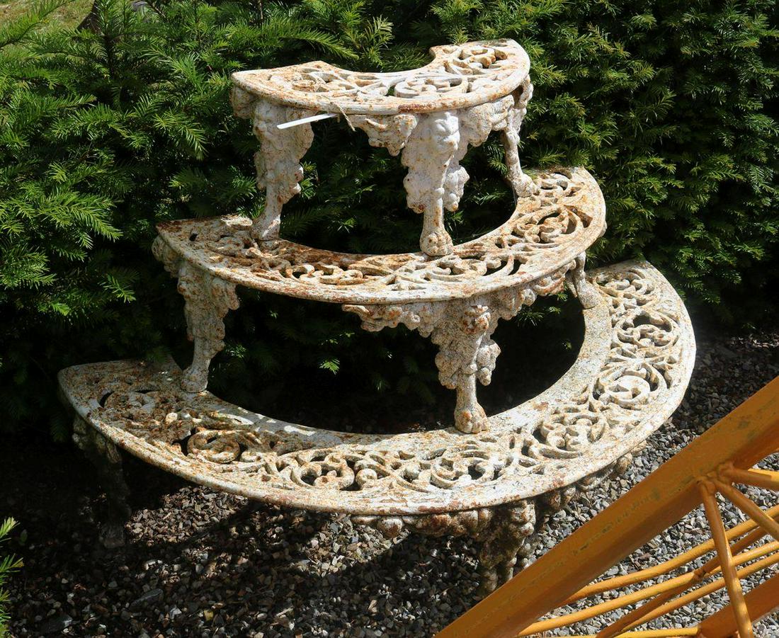 PAIR OF 19TH-CENTURY CAST IRON PLANT STANDS (1 of 3)