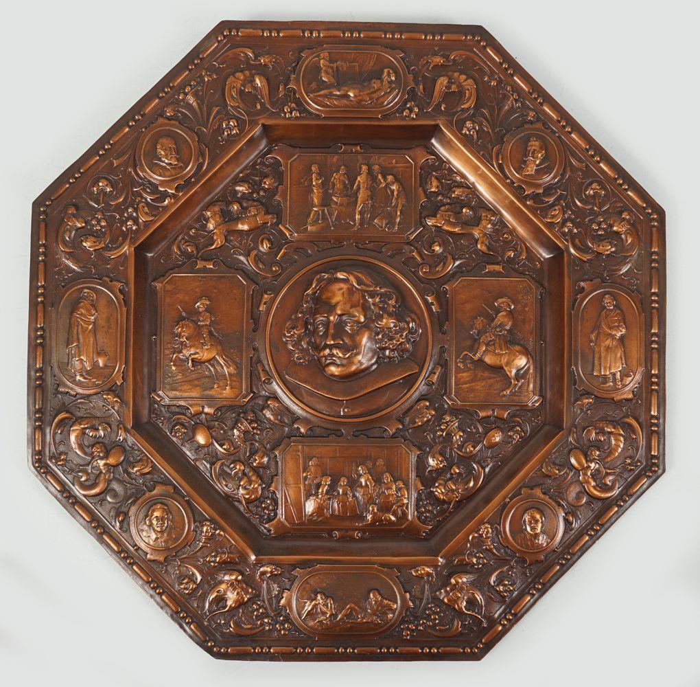 19TH-CENTURY COPPER PLAQUE (1 of 2)