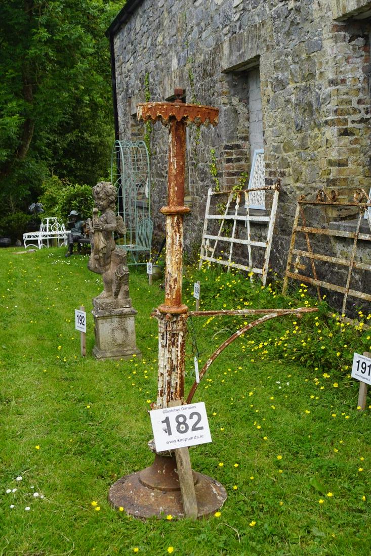 19TH-CENTURY CAST IRON PILLAR: 19th-century cast iron pillar. 150 cm. high; Approximate Time: 12:42 Lot No: 182 Category: Garden & Decorative Objects