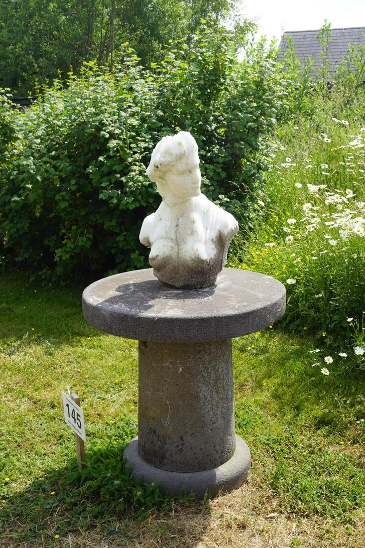 17TH/18TH-CENTURY MARBLE SCULPTURE: Bust of a female nude. 70 cm. high; 50 cm. wide Approximate Time: 14:36 Lot No: 242 Category: Garden & Decorative Objects