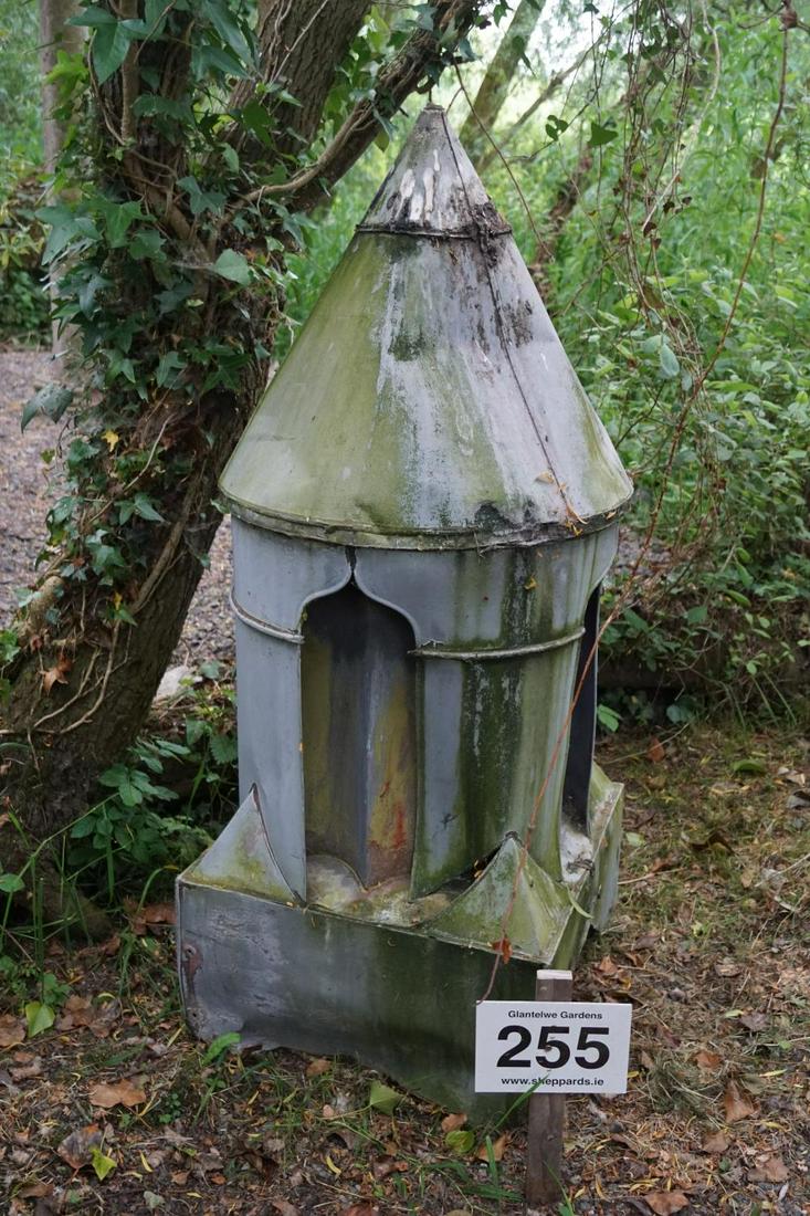 LARGE 19TH-CENTURY ARCHITECTURAL METAL VENT: of pointed dome shape. 160 cm. high; 70 cm. diameter Approximate Time: 14:48 Lot No: 255 Category: Garden & Decorative Objects