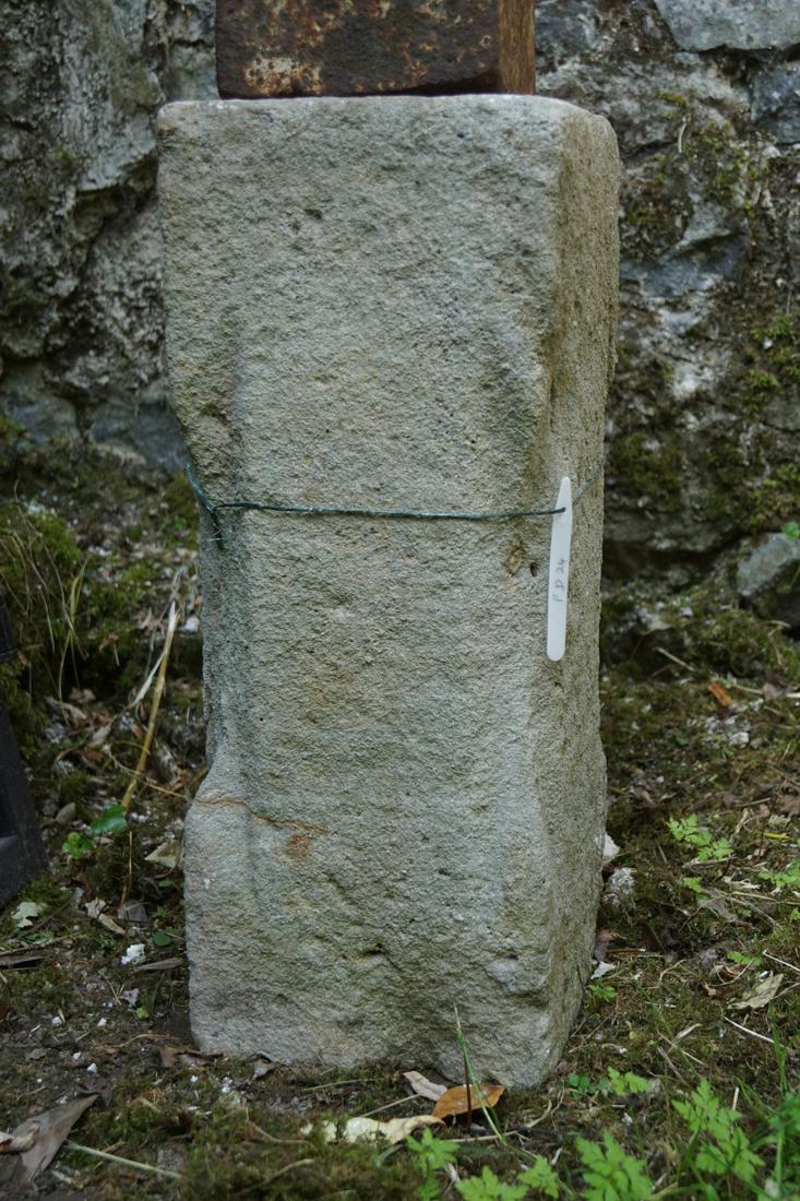 PAIR OF 19TH-CENTURY CUT STONE PLINTHS: each of square chamfered form. 56 cm. high; 21 cm. wide; 21 cm. deep; Approximate Time: 10:13 Lot No: 416 Category: Garden & Decorative Objects