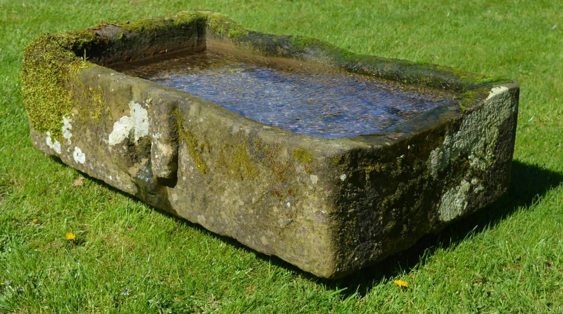 18TH-CENTURY HORSE DRINKING TROUGH: of rectangular shape. 35 cm. high; 123 cm. wide; 72 cm. deep Approximate Time: 10:41 Lot No: 447 Category: Garden & Decorative Objects