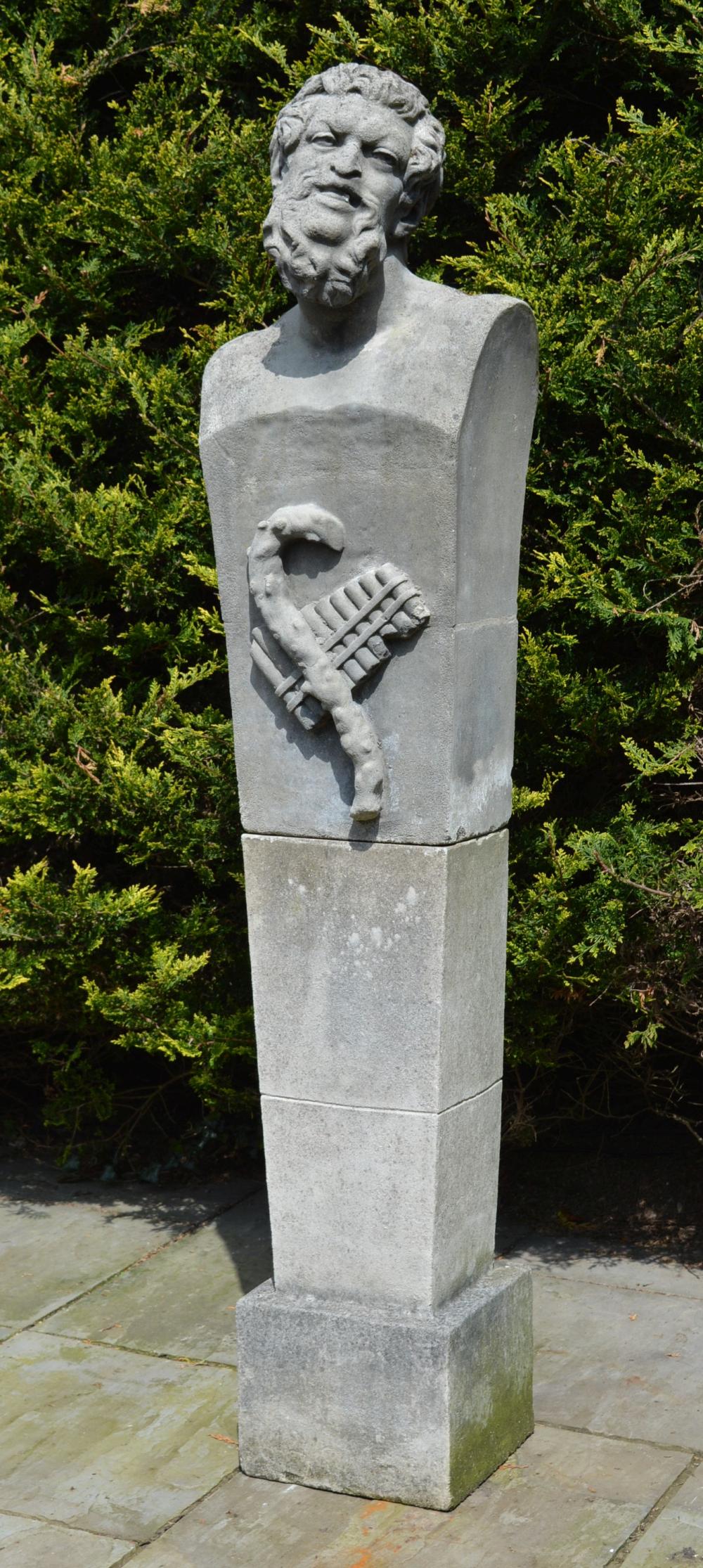 19TH-CENTURY SANDSTONE GARDEN SCULPTURE: Figure of Apollo, God of Music. 210 cm. high; 48 cm. wide Approximate Time: 10:45 Lot No: 452 Category: Garden & Decorative Objects