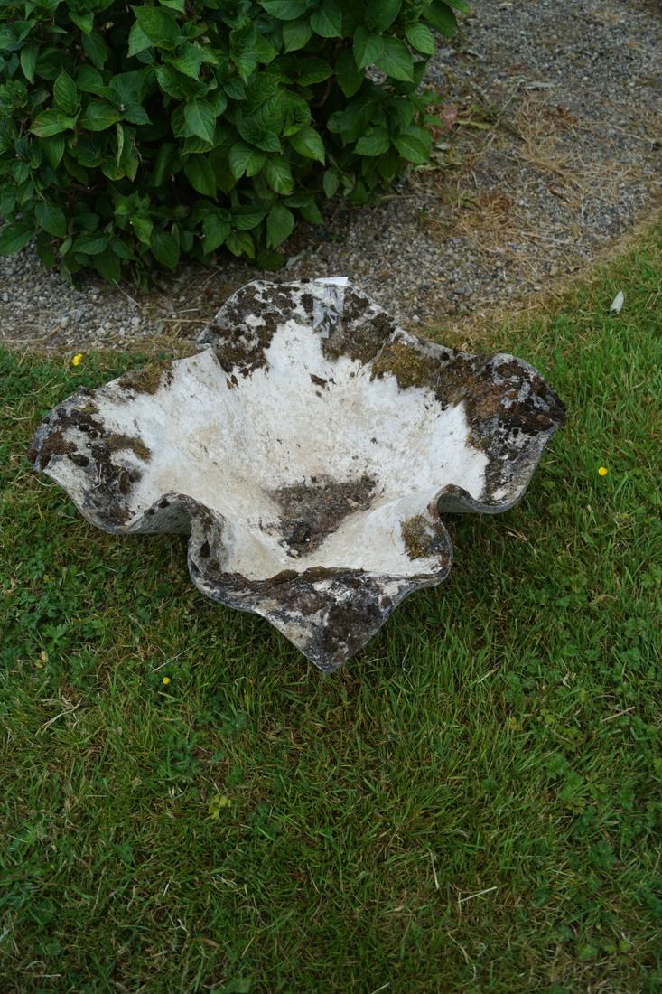WILLY GUHL MID-CENTURY COMPOSITE PLANTER: Elephant ear model. Approximate Time: 16:23 Lot No: 760 Category: Garden & Decorative Objects