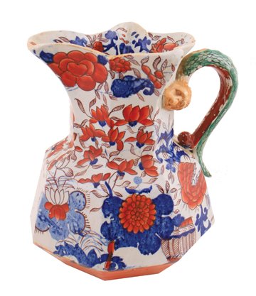 Large nineteenth-century ironstone jug: Large nineteenth-century ironstone jug 23 cm. high
