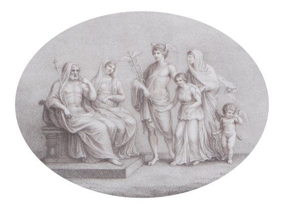 Engraving by Francesco Bartolozzi: Engraving by Francesco Bartolozzi, Cupid on acheter trop cher, Published 1786 19 x 20 cm.