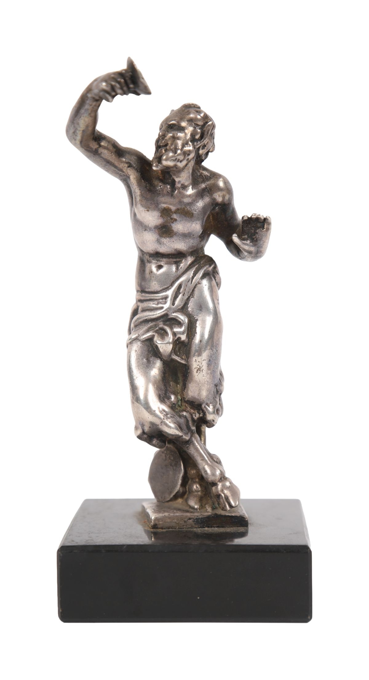 17TH - CENTURY ITALIAN SCHOOL: Title: BacchusMedium: Silver on Marble BaseSignature: UnsignedProvenance: Private Collection SCULPTURE