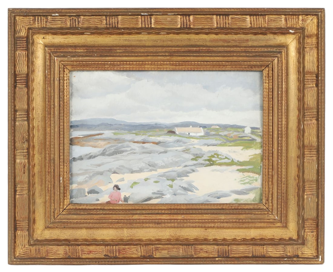 STEPHEN BONE (1904 - 1958): Title: The Strand, Mannin Bay, Co. Galway (1929)Medium: Gouache on BoardSignature: Inscribed VersoProvenance: The Fine Art Society, London (Inscribed Label Verso)Exhibited: The Fine Art Society, Londo
