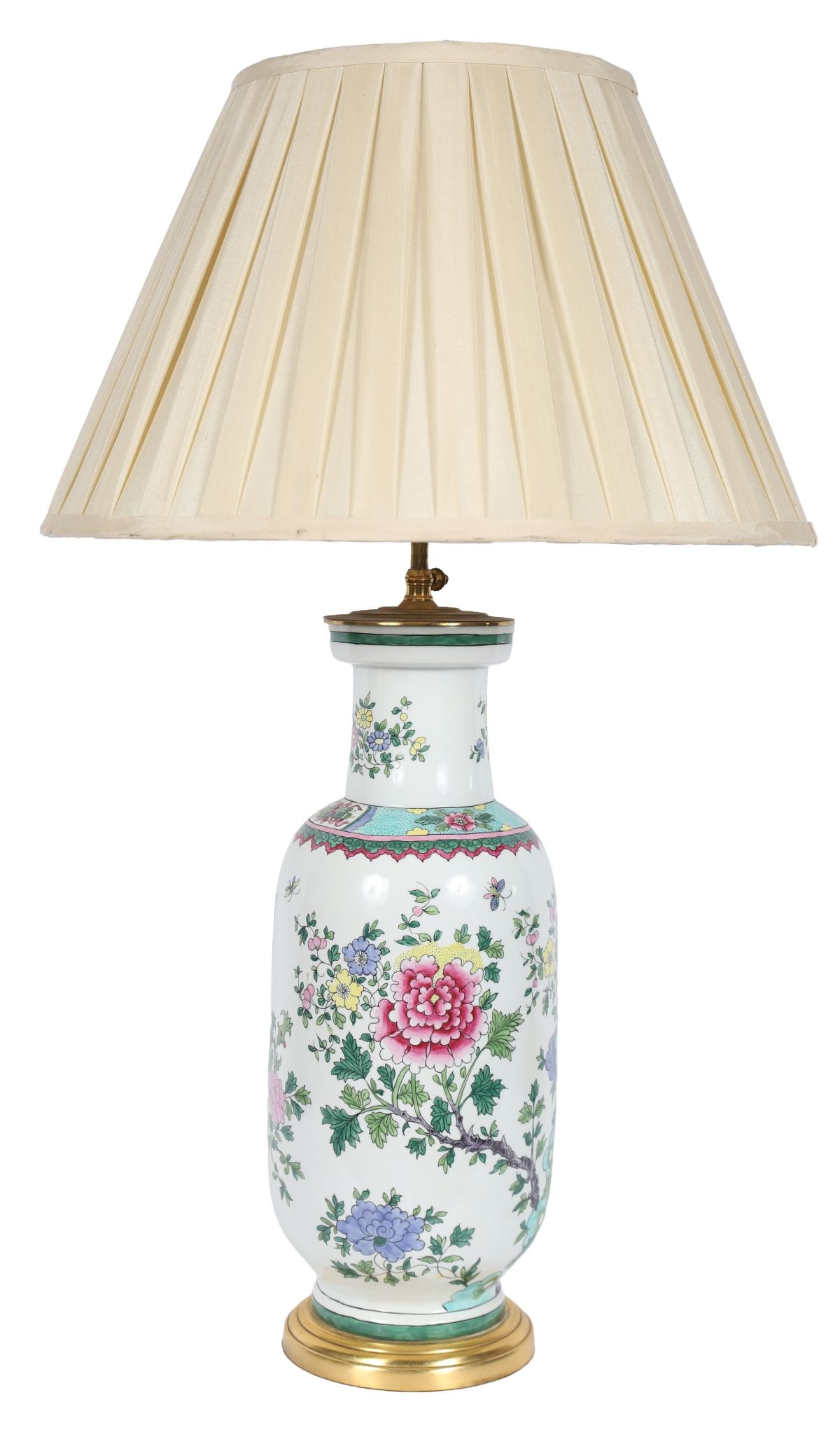 LARGE ORIENTAL PORCELAIN VASE TABLE LAMP (1 of 4)