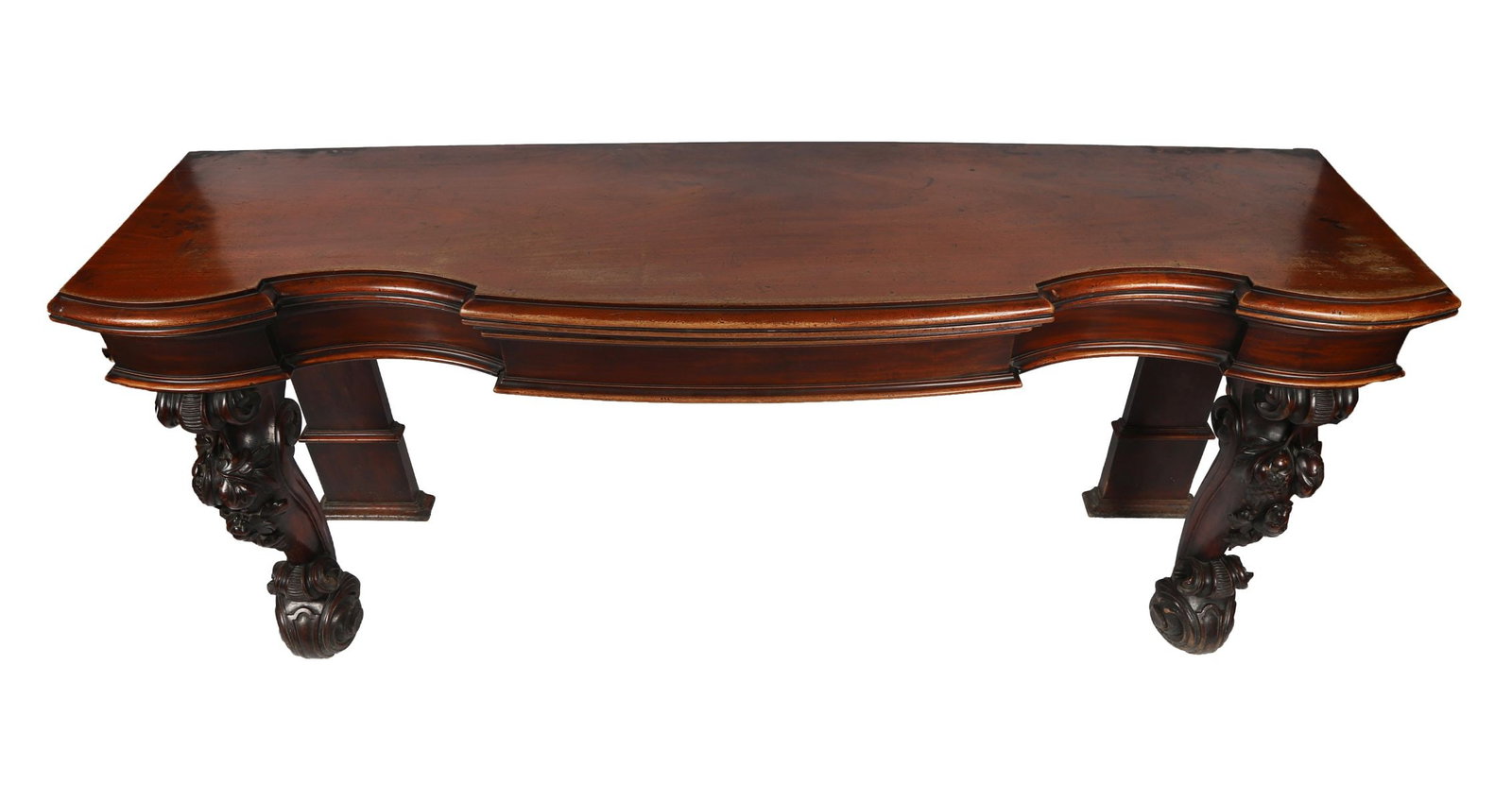 IRISH REGENCY INVERTED BREAKFRONT SIDE TABLE - 2