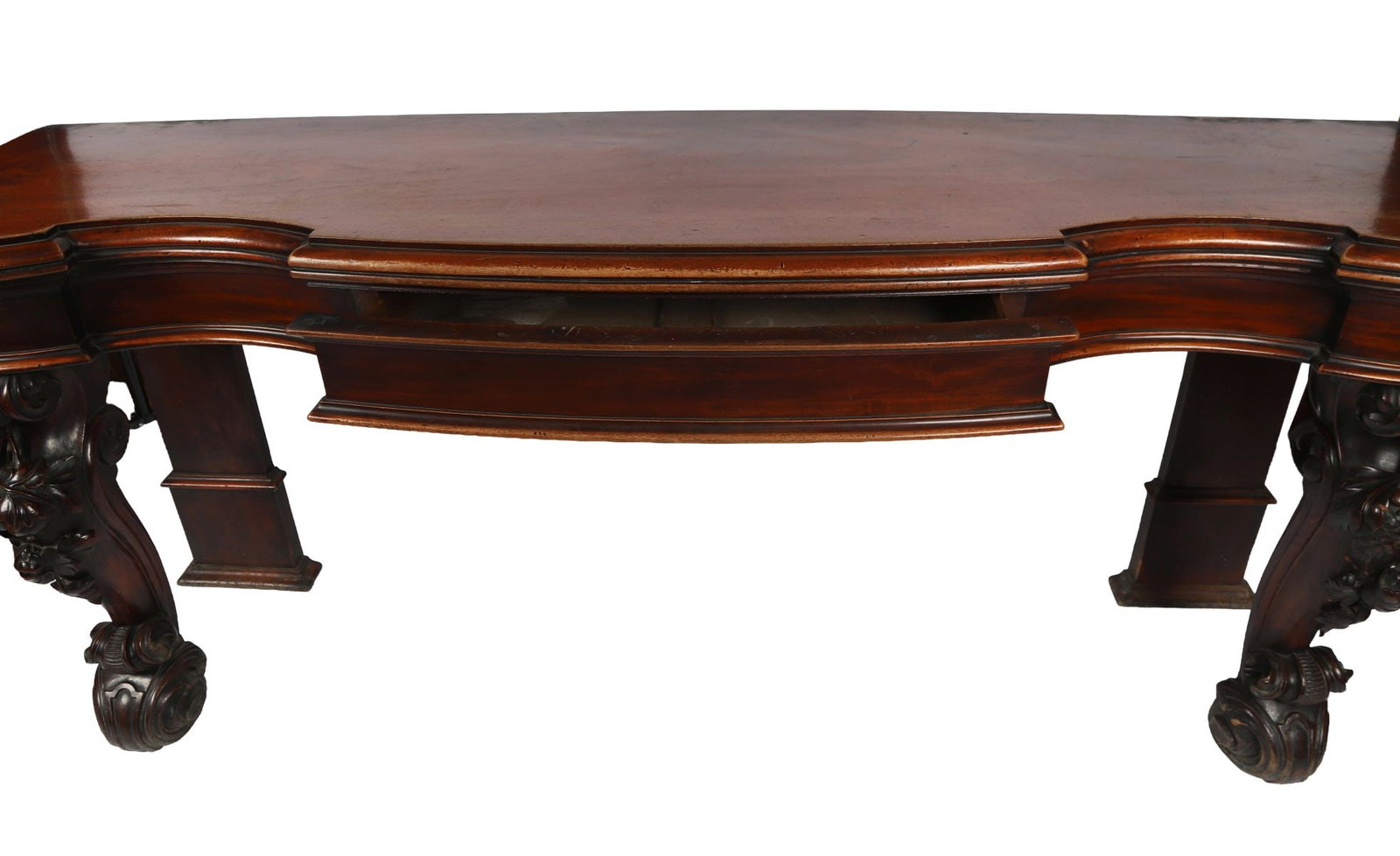 IRISH REGENCY INVERTED BREAKFRONT SIDE TABLE - 3