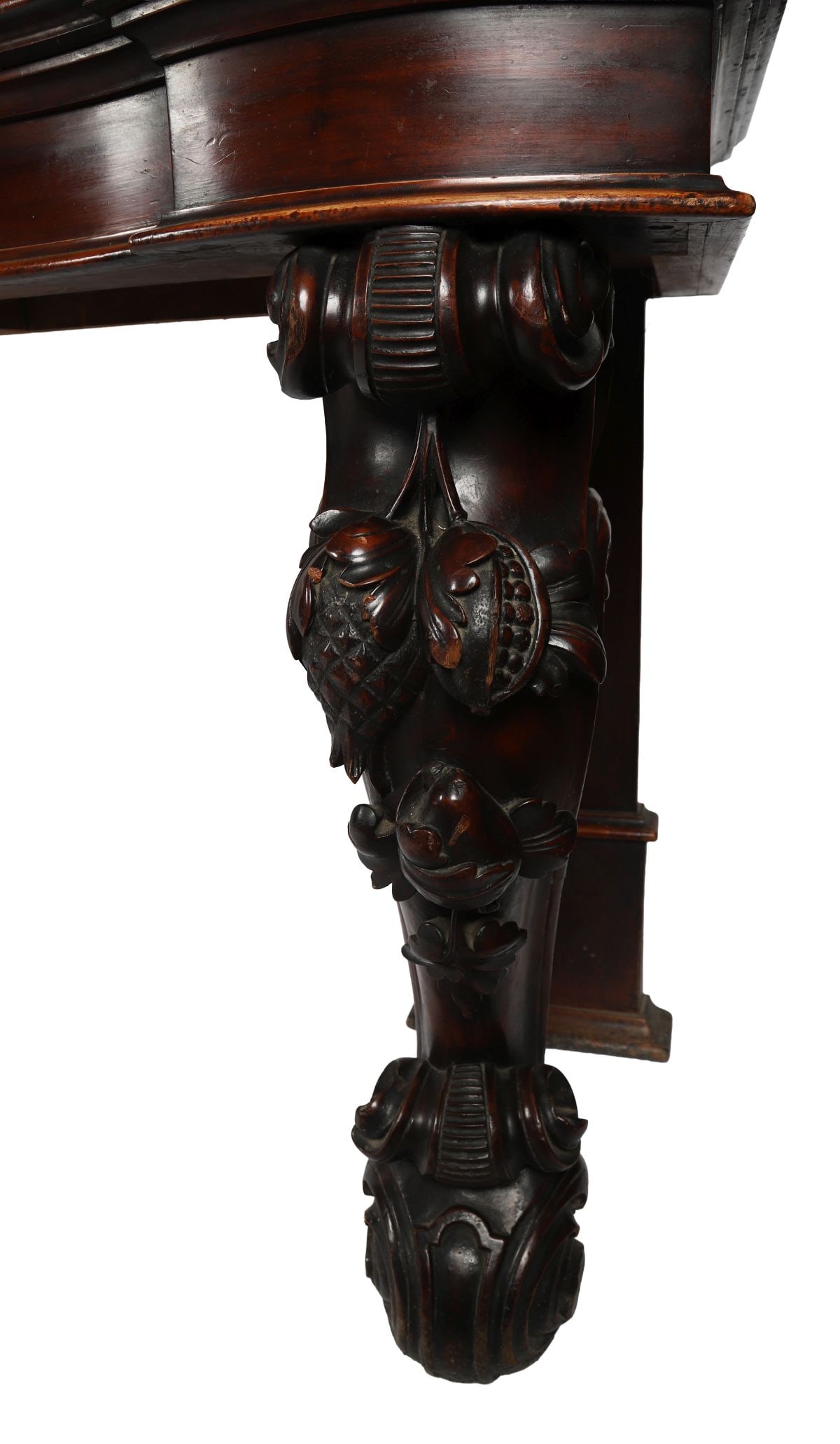 IRISH REGENCY INVERTED BREAKFRONT SIDE TABLE - 4
