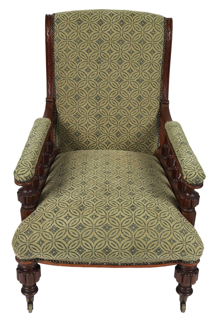 19TH-CENTURY STRAHAN OF DUBLIN MAHOGANY ARMCHAIR (1 of 3)