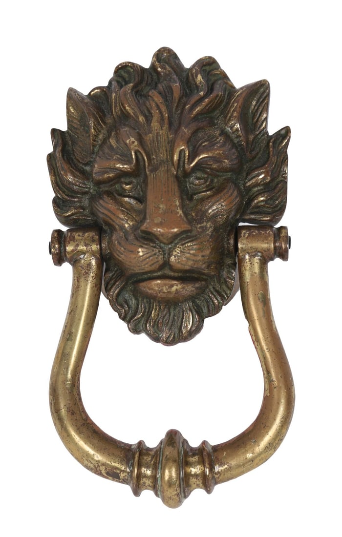 19TH-CENTURY LION MASK DOOR KNOCKER (1 of 2)