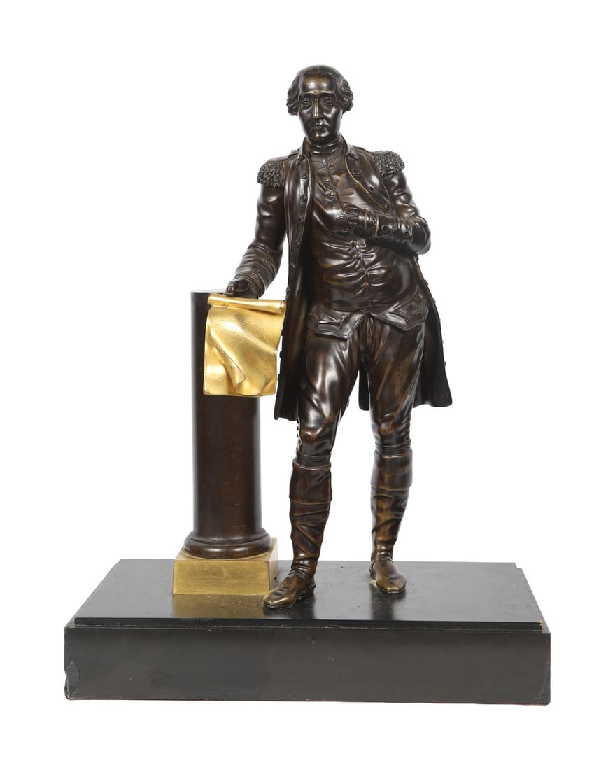 19TH - CENTURY FRENCH SCHOOL: Title: George Washington and the Declaration of IndependenceMedium: BronzeSignature: UnsignedProvenance: Private Collection SCULPTURE