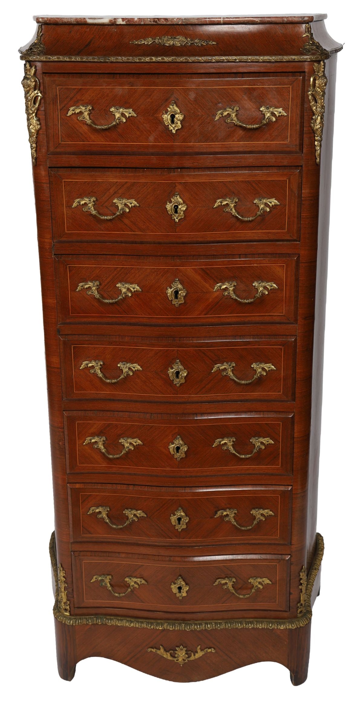 19TH-CENTURY KINGWOOD CHEST OF SEVEN DRAWERS (1 of 5)
