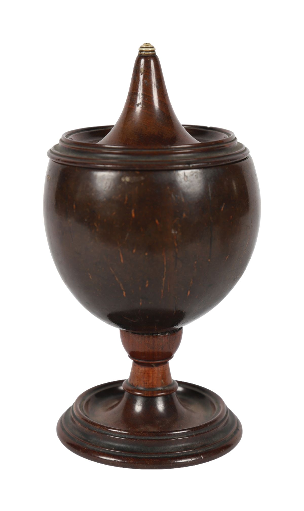 GEORGE III COCONUT SHELL URN AND COVER (1 of 3)
