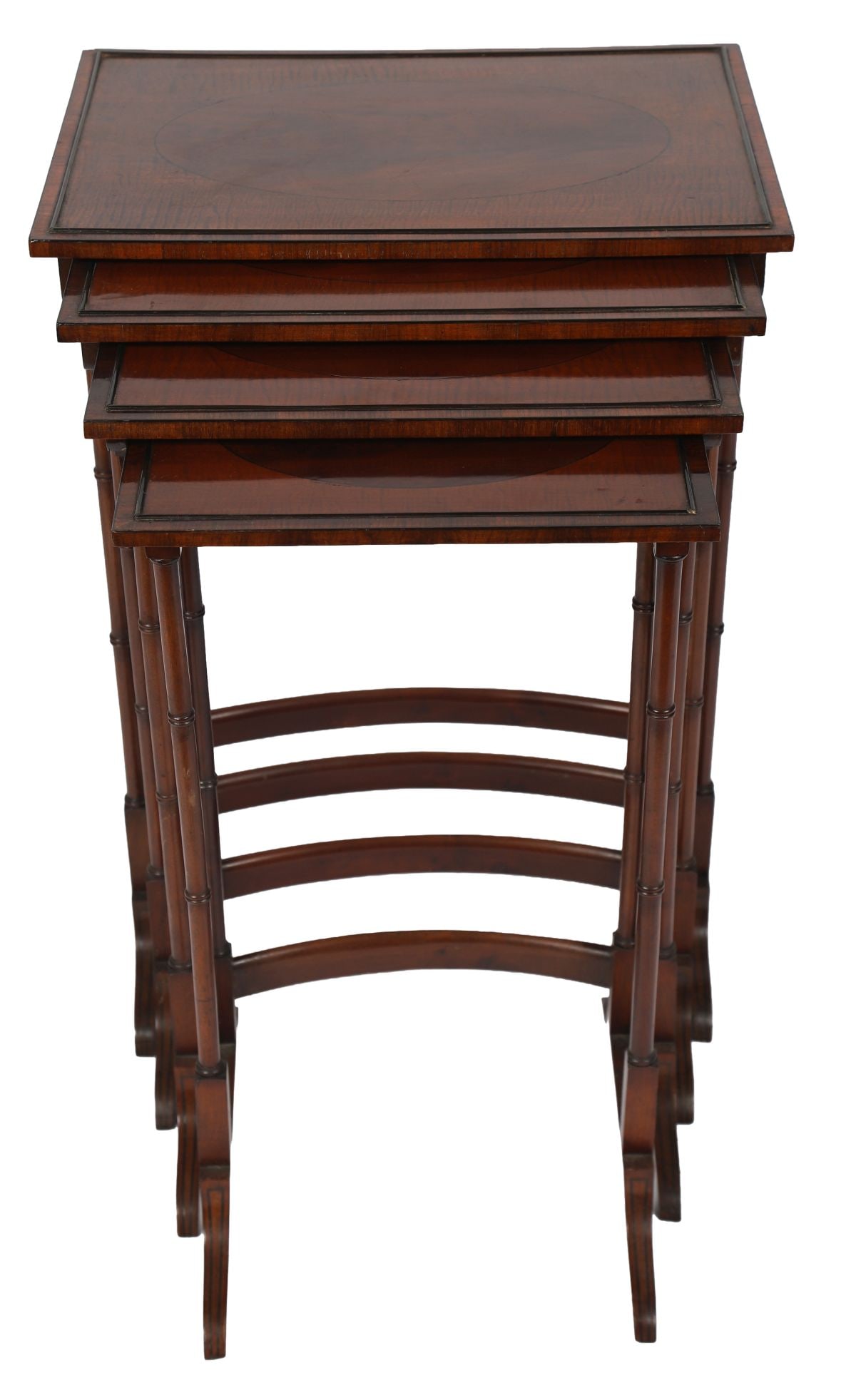 EDWARDIAN NEST OF FOUR MAHOGANY TABLES (1 of 4)
