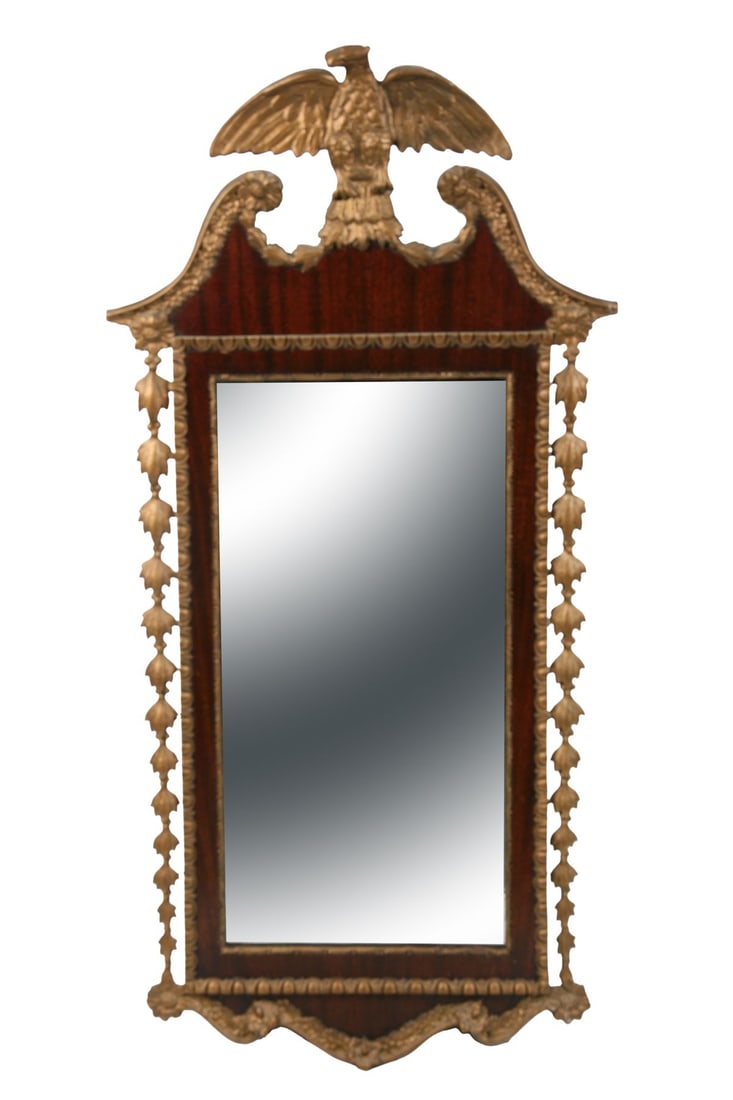 19TH-CENTURY MAHOGANY & PARCEL-GILT PIER MIRROR (1 of 4)