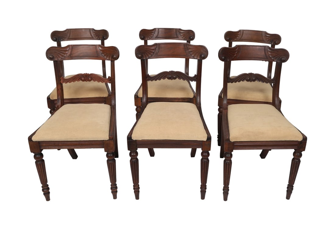 SET OF SIX WILLIAM IV MAHOGANY DINING CHAIRS (1 of 4)