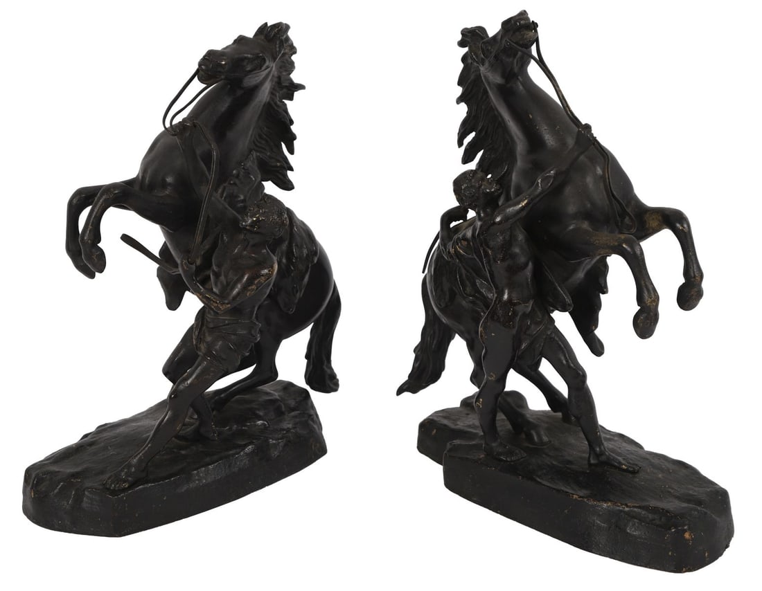 AFTER GUILLAUME COUSTOU THE ELDER (1677 - 1746): Title: Marly Horses (Pair)Medium: Bronze Signature: UnsignedProvenance: Private Collection SCULPTURE
