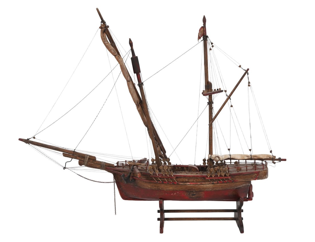 EARLY 20TH - CENTURY MODEL OF A SAILING VESSEL (1 of 4)
