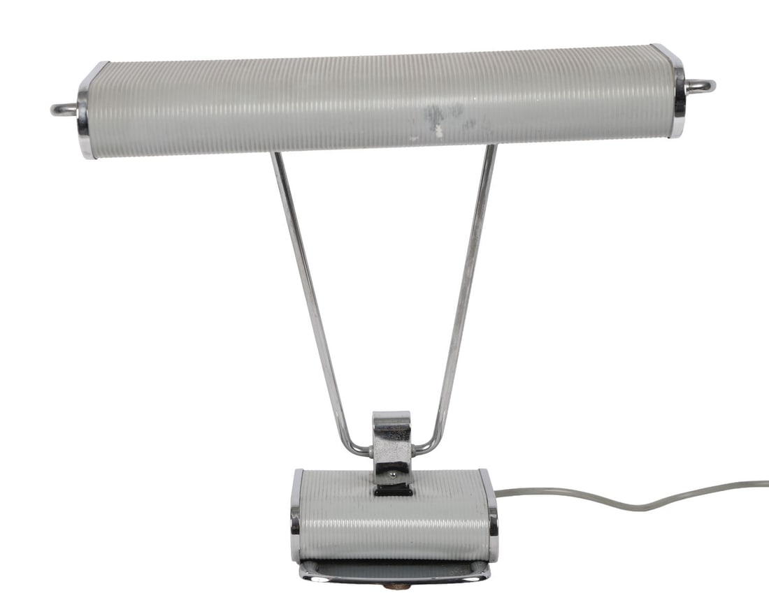 EILEEN GRAY CHROME AND GLASS DESK LAMP (1 of 3)