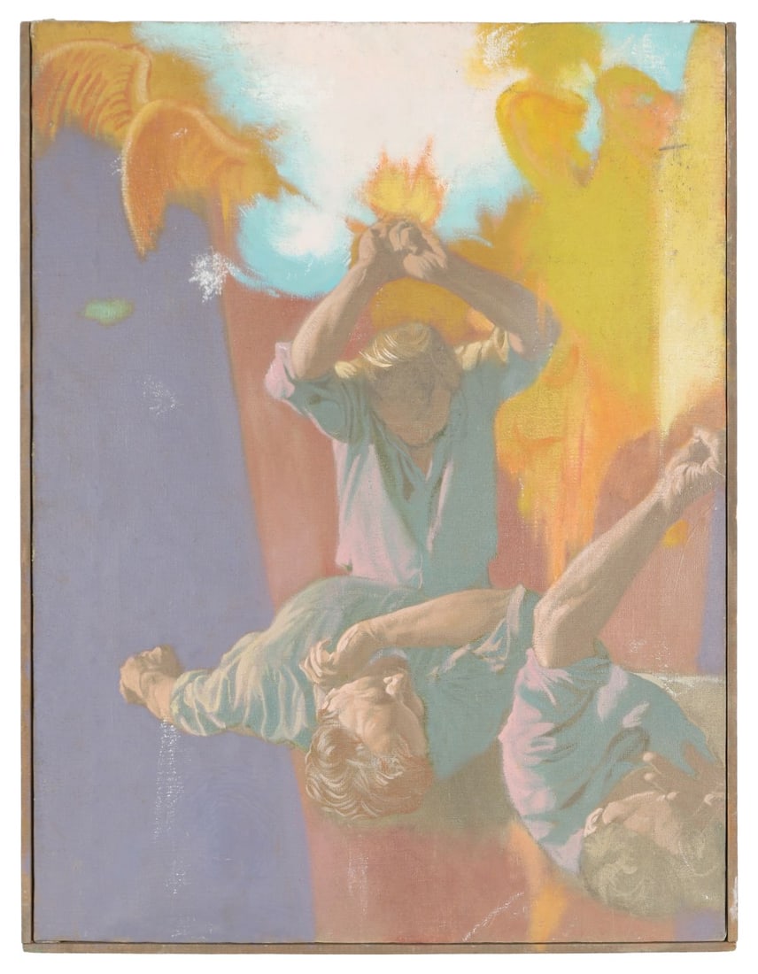 BUDWIN CONN (AMERICAN, 1927 - 2007): Title: FuryMedium: Oil on canvas.Signature: UnsignedProvenance: Private CollectionFramed PICTURES AND PRINTS