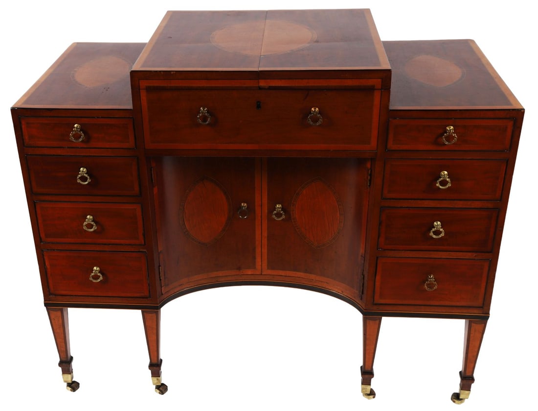 18TH - CENTURY SHERATON MAHOGANY DRESSING TABLE (1 of 5)