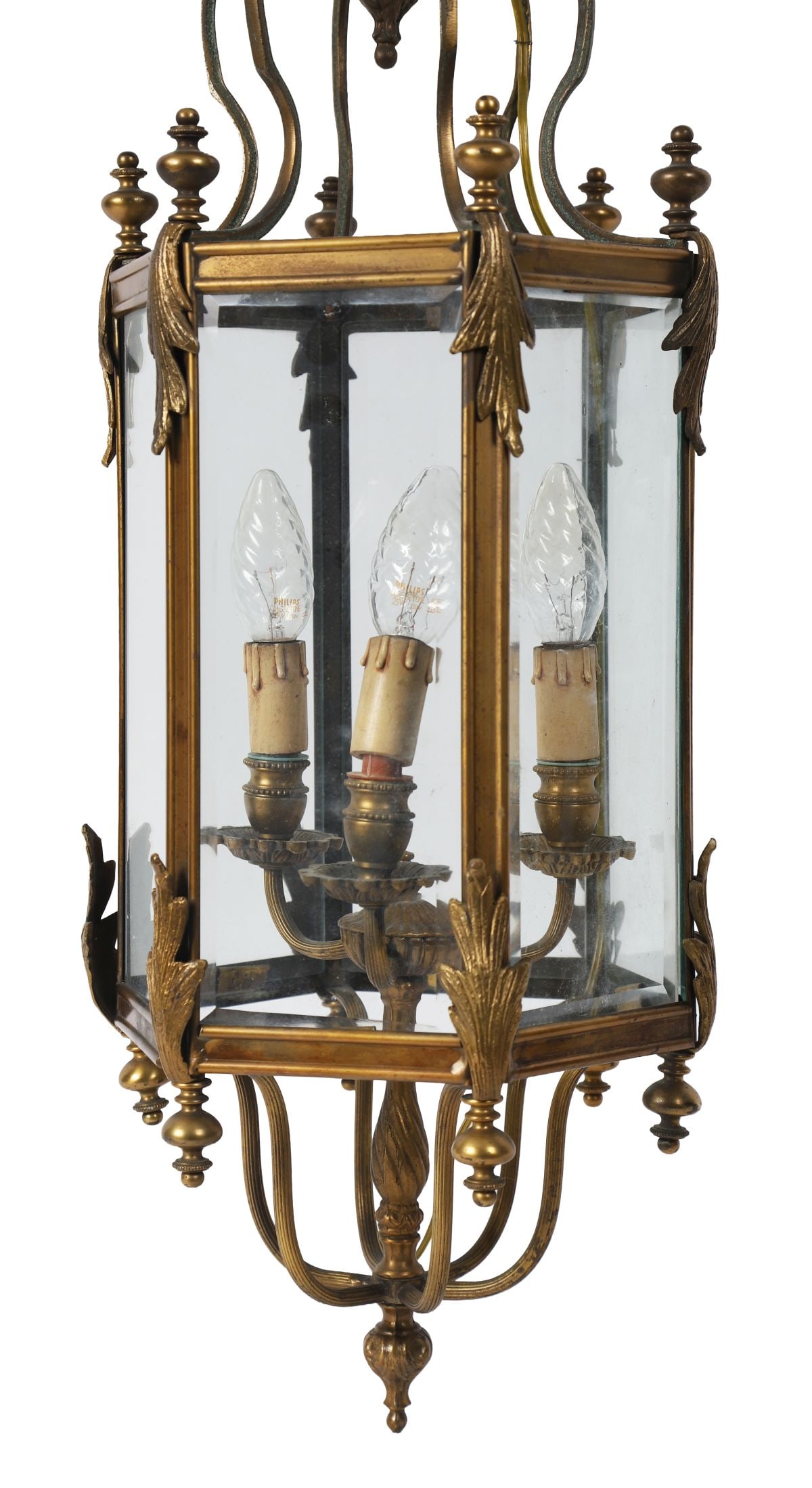 19TH-CENTURY ORMOLU HALL LANTERN - 2