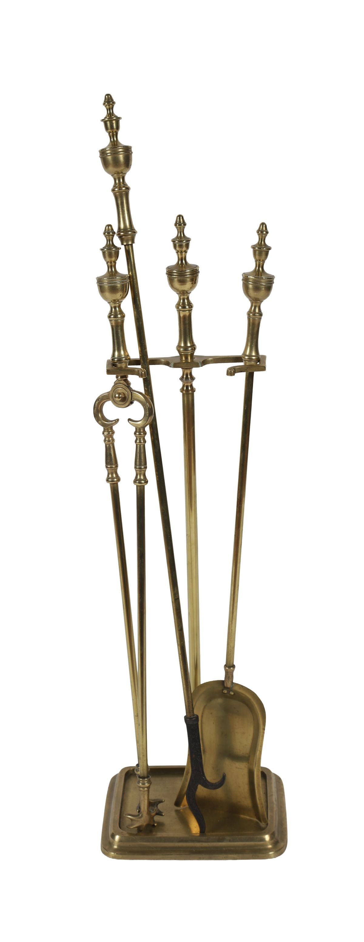 EDWARDIAN BRASS COMPANION SET (1 of 2)