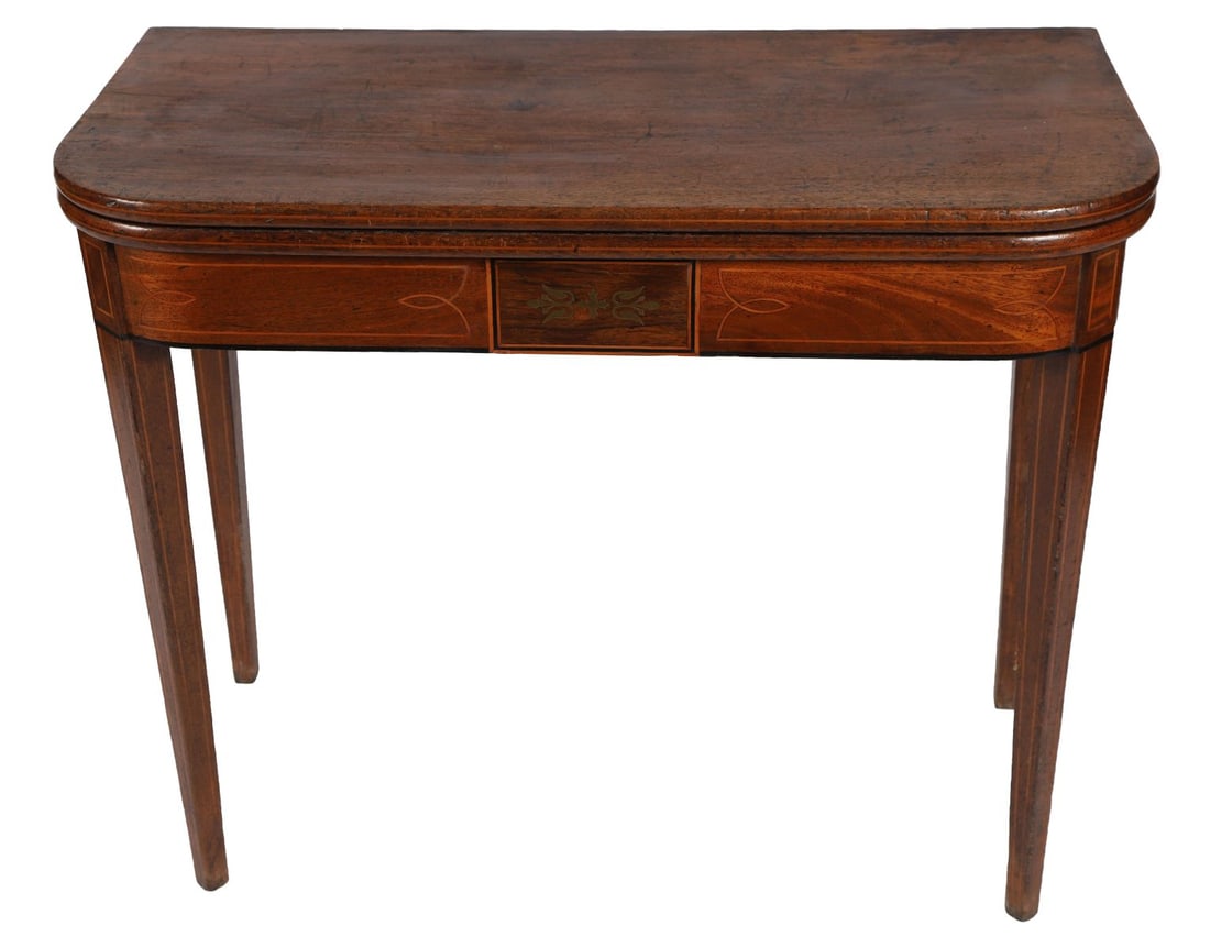 GEORGE III MAHOGANY TEA TABLE (1 of 5)