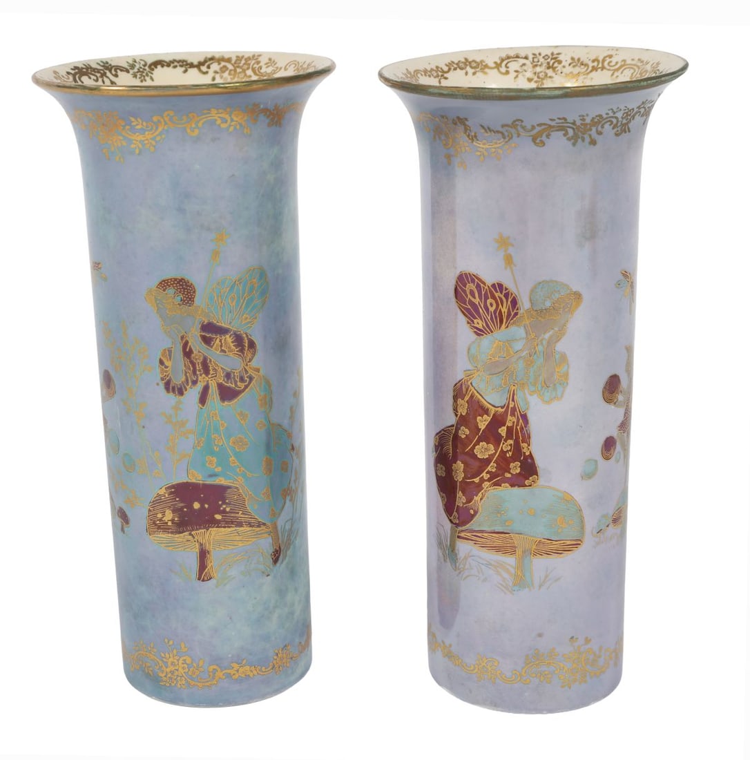 PAIR OF 20TH-CENTURY CROWN DEVON LUSTRE VASES (1 of 5)
