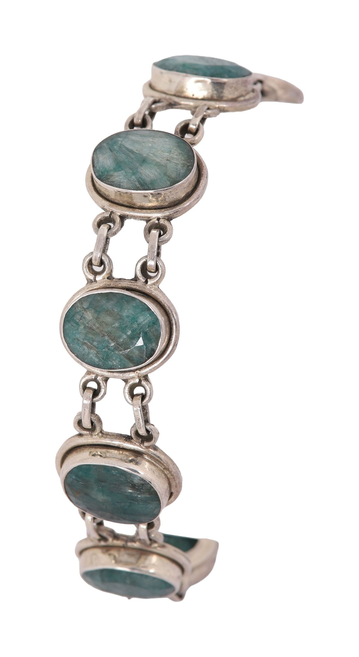 EMERALD AND SILVER BRACELET - 2