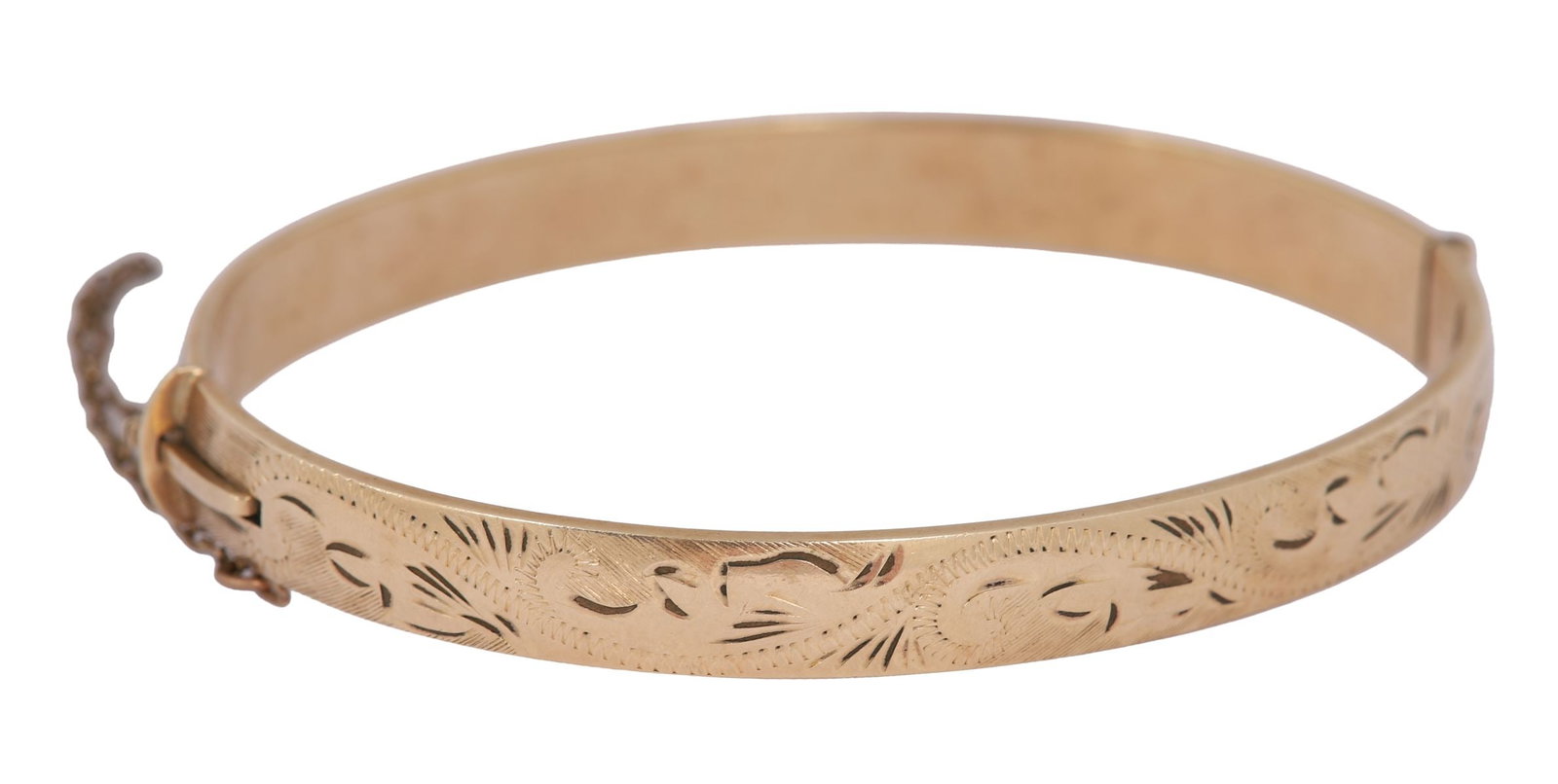 9CT ROLLED GOLD BANGLE: 18 grams. JEWELLERY