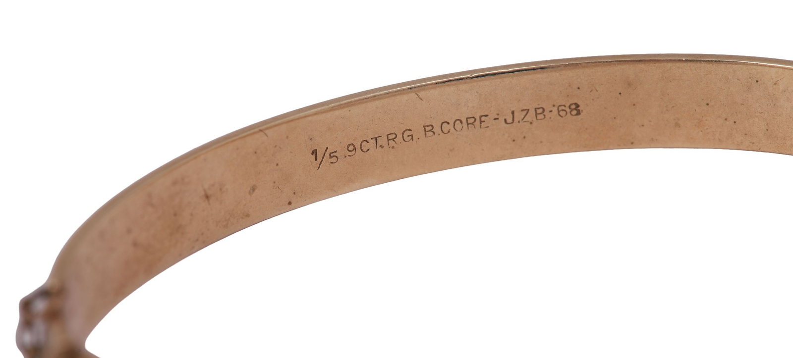 9CT ROLLED GOLD BANGLE - 2