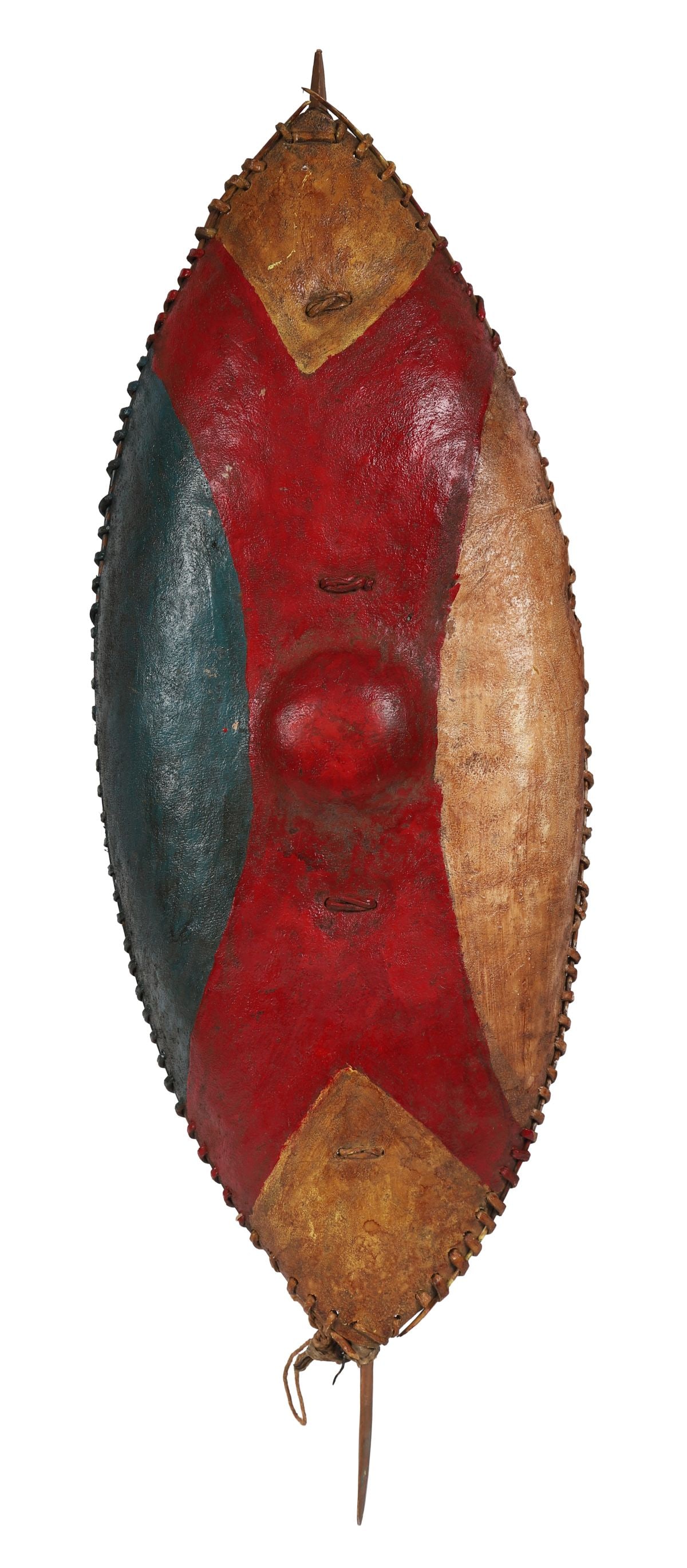 AFRICAN HIDE SHIELD WITH POLYCHROME DECORATION (1 of 3)