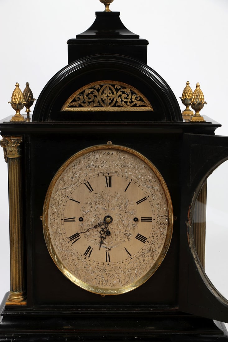 19TH-CENTURY EBONISED BRACKET CLOCK - 2