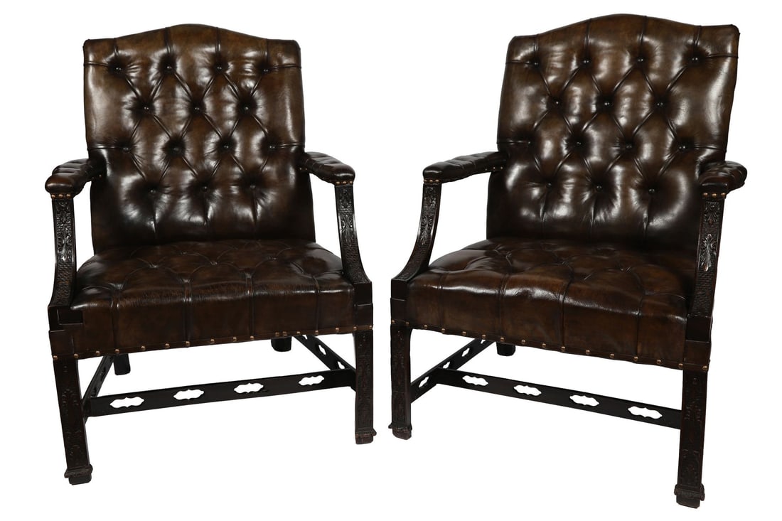 PR 19TH-CENTURY GAINSBOROUGH CHAIRS (1 of 4)