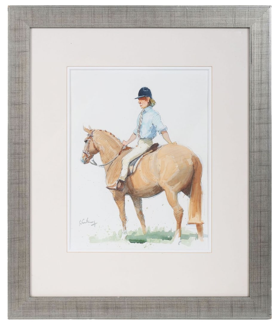 PETER CURLING (B. 1955): Title: Study for the Killusty Show, Fethard, Co. TipperaryMedium: WatercolourSignature: Signed Lower Left and Titled VersoProvenance: Private CollectionFramed PICTURES AND PRINTS Wednesday 10th June