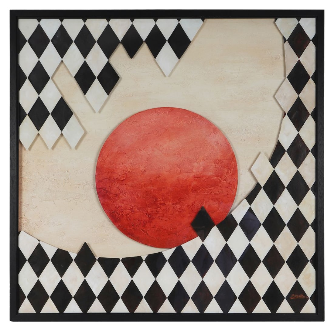 BROCK BUTLER (B. 1962): Title: Harlequin Moon (2025)Medium: Carved ReliefSignature: Signed Lower RightProvenance: Private CollectionFramed SCULPTURE Wednesday 10th June 2026 14:12:30