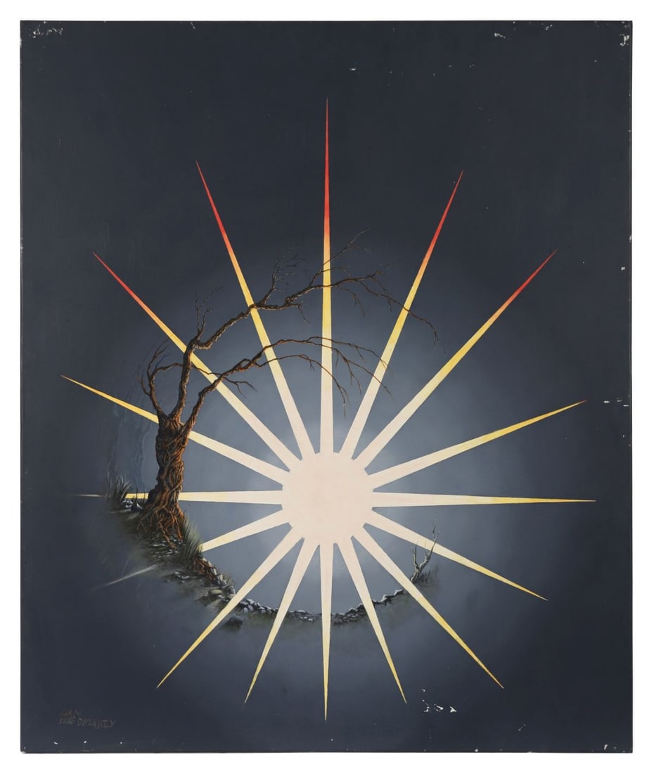 LIAM DELANEY (B. 1944): Title: Golden HourMedium: Oil on BoardSignature: Signed Lower LeftProvenance: Acquired directly from the artist; The Collection of Tommy Smith, Grogan's Pub, Dublin; Private CollectionUnframed