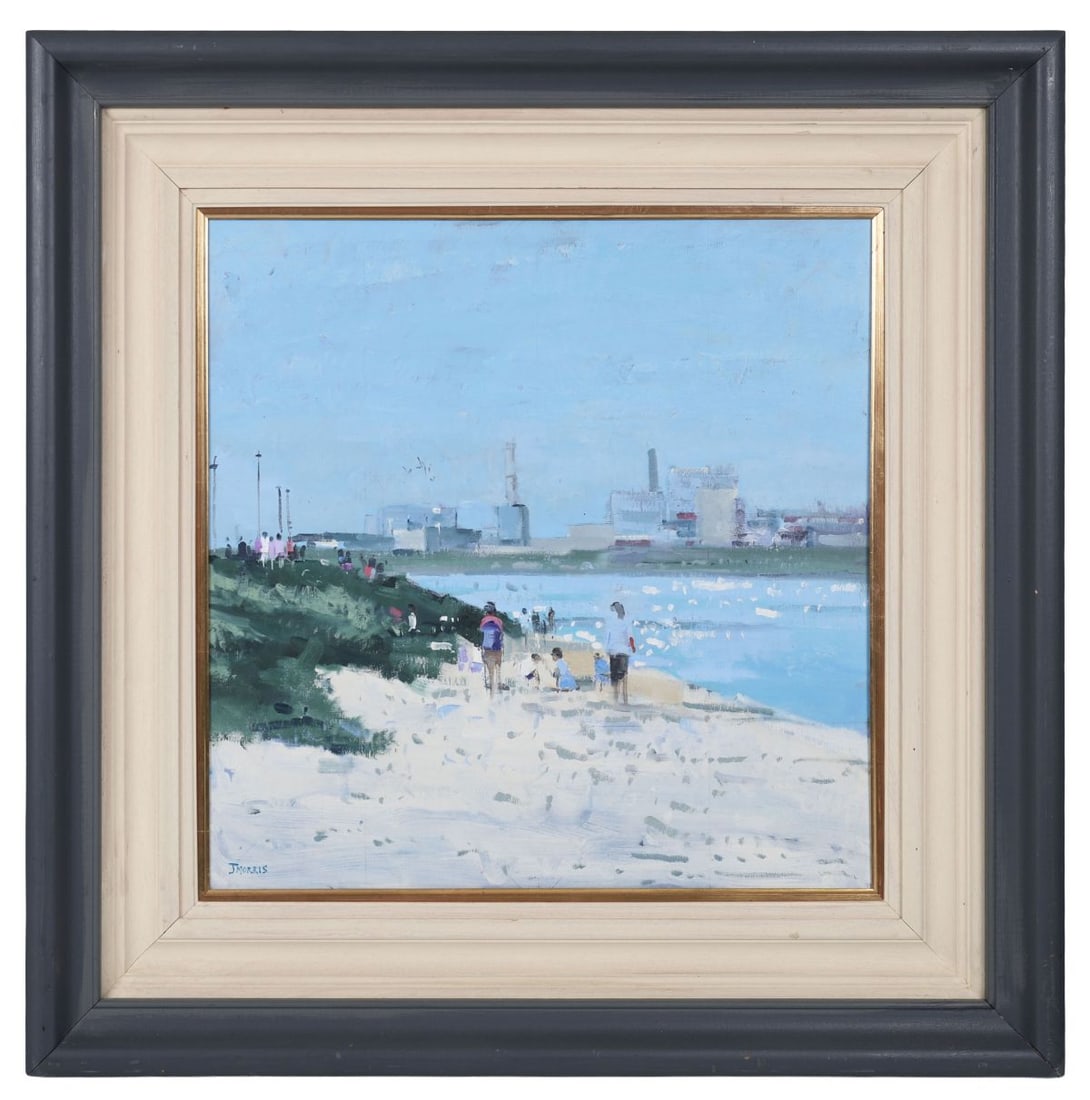 JOHN MORRIS (B. 1958): Title: Sandymount Beach (2002)Medium: Oil on BoardSignature: Signed Lower Left and Inscribed VersoProvenance: Private CollectionFramed PICTURES AND PRINTS Wednesday 10th June 2026 14:15:00